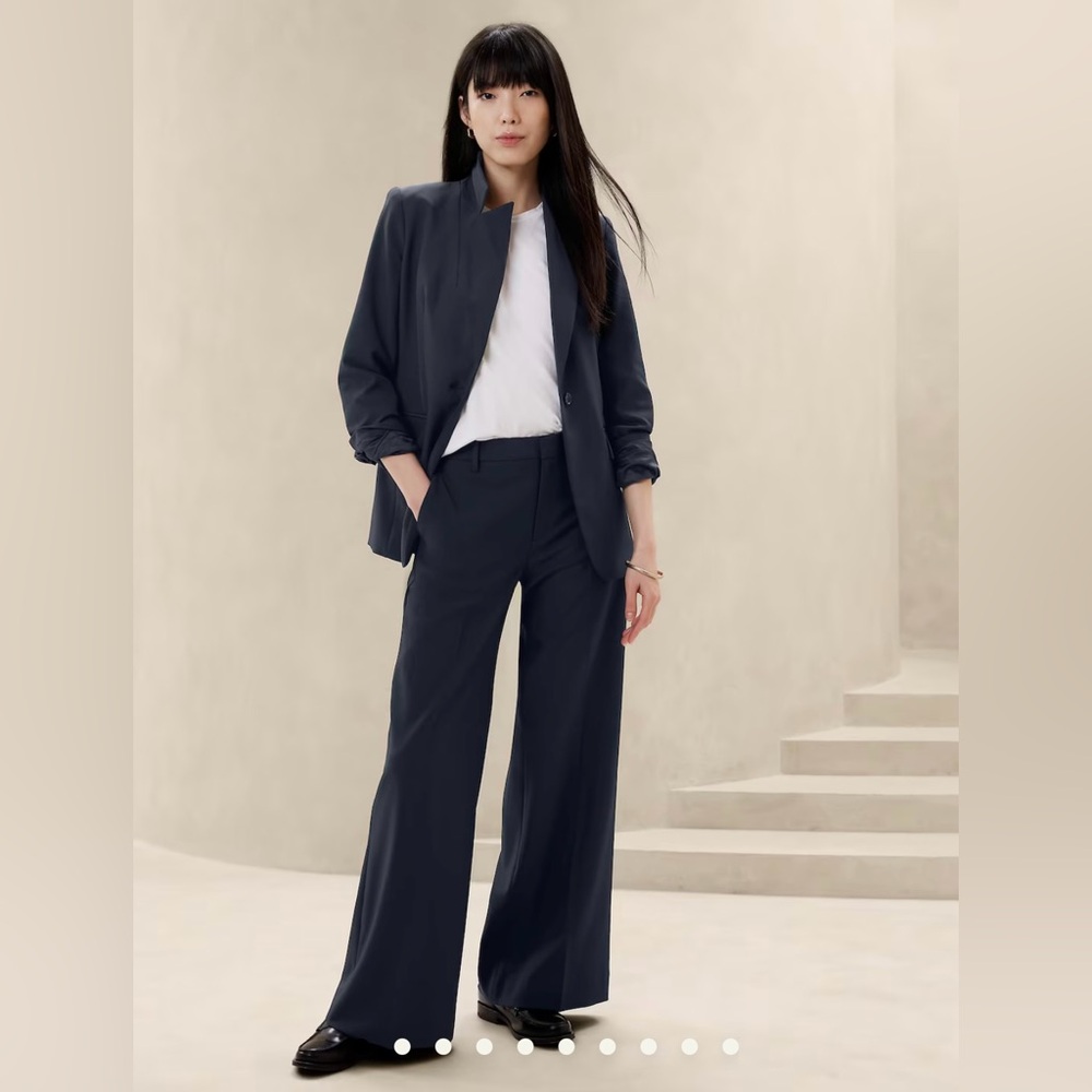 NWT Banana Republic Wide-Leg Sculpted Stretch Trouser